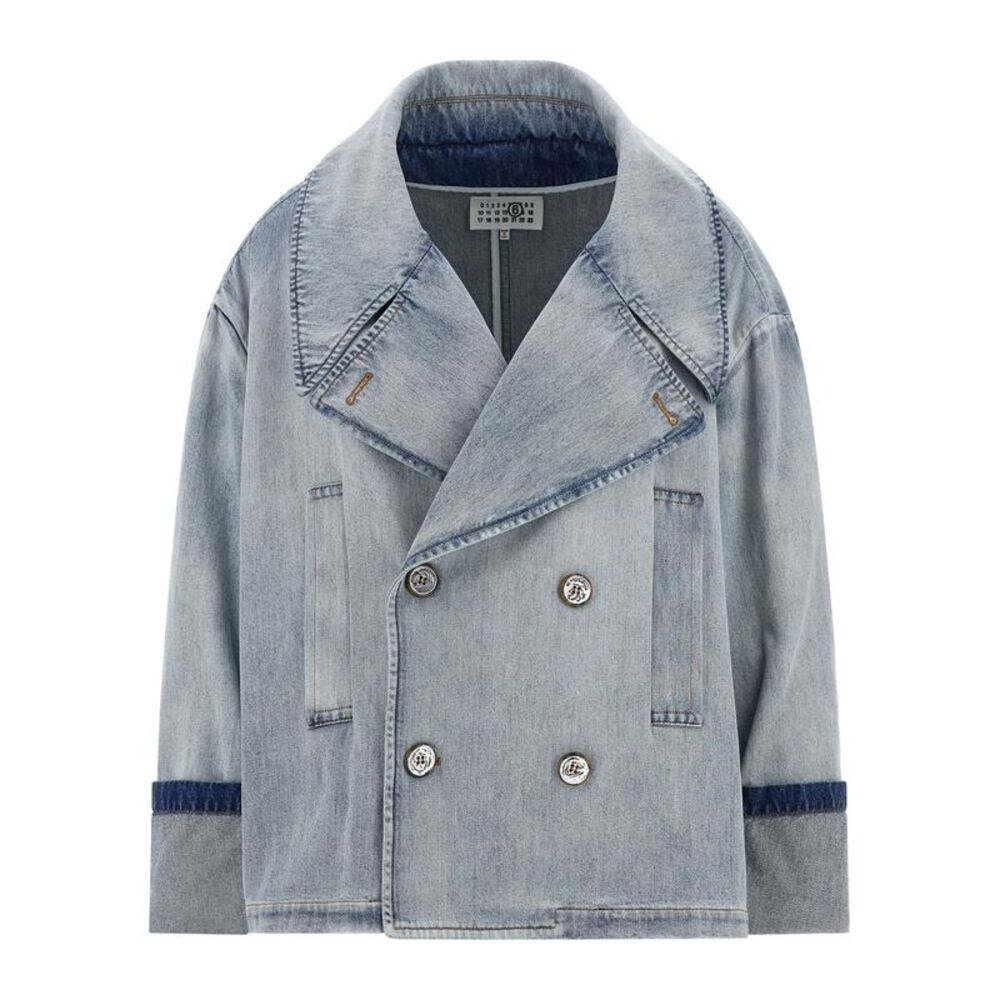 MM6 Maison Margiela Blue Cotton Denim Women's Jacket